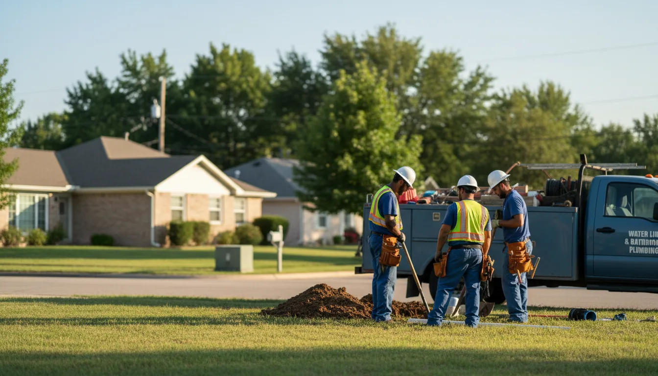 Residential water line and bathroom plumbing service in Clontarf, MN